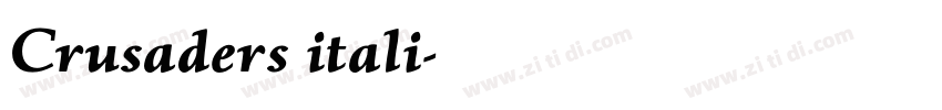 Crusaders itali字体转换